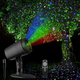 Outdoor Waterproof Laser Projection Light with RGB Dynamic Starry Sky Effect – Ideal for Garden, Lawn, Patio, Christmas Tree, and Party Decoration with Remote Control and Timer (White)