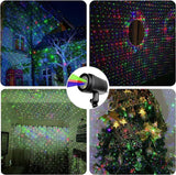 Outdoor Waterproof Laser Projection Light with RGB Dynamic Starry Sky Effect – Ideal for Garden, Lawn, Patio, Christmas Tree, and Party Decoration with Remote Control and Timer (White)