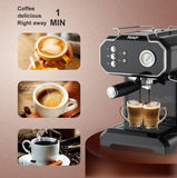 Darrahopens Appliances > Kitchen Appliances > Coffee Machines & Accessories Semi-Automatic Espresso Coffee Machine with Steam Wand for Home and Small Office Use, Dual Cup Extraction, Milk Frother for Cappuccino Latte Macchiato (Ivory)