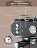 Darrahopens Appliances > Kitchen Appliances > Coffee Machines & Accessories Semi-Automatic Espresso Coffee Machine with Steam Wand for Home and Small Office Use, Dual Cup Extraction, Milk Frother for Cappuccino Latte Macchiato (Ivory)
