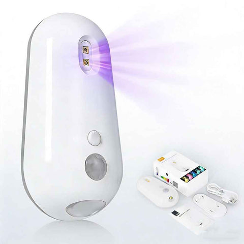 2-in-1 Motion Sensor Toilet UV Sterilizer Light with RGB Night Light – Automatic Disinfection, Waterproof Rechargeable Design for Bathroom Hygiene (1PCS)