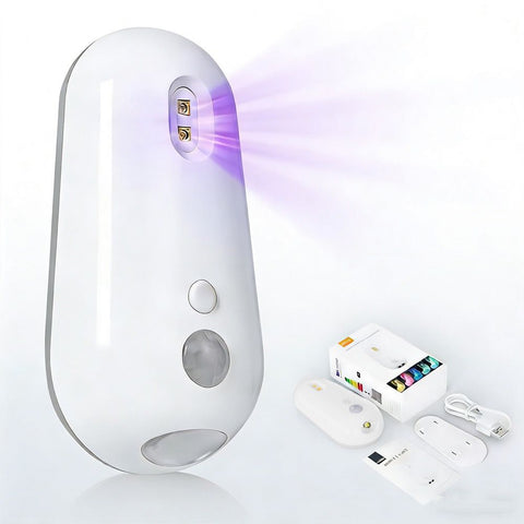 2-in-1 Motion Sensor Toilet UV Sterilizer Light with RGB Night Light – Automatic Disinfection, Waterproof Rechargeable Design for Bathroom Hygiene (3PCS)