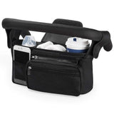 Multifunctional Stroller Organizer Bag – Universal Hanging Storage Pouch with Insulated Bottle Holder, Detachable Pouch, and Adjustable Straps, Doubles as a Crossbody Diaper Bag for On-the-Go Convenience (Blue)