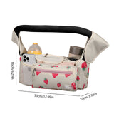 Multifunctional Stroller Organizer Bag – Universal Hanging Storage Pouch with Insulated Bottle Holder, Detachable Pouch, and Adjustable Straps, Doubles as a Crossbody Diaper Bag for On-the-Go Convenience (Purple Sloth)