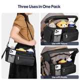 Multifunctional Stroller Organizer Bag – Universal Hanging Storage Pouch with Insulated Bottle Holder, Detachable Pouch, and Adjustable Straps, Doubles as a Crossbody Diaper Bag for On-the-Go Convenience (Strawberry) In Australia - Darrahopens
