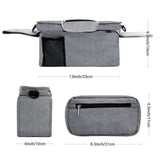 Multifunctional Stroller Organizer Bag – Universal Hanging Storage Pouch with Insulated Bottle Holder, Detachable Pouch, and Adjustable Straps, Doubles as a Crossbody Diaper Bag for On-the-Go Convenience (Tropical Leaf) In Australia - Darrahopens