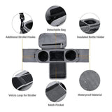 Multifunctional Stroller Organizer Bag – Universal Hanging Storage Pouch with Insulated Bottle Holder, Detachable Pouch, and Adjustable Straps, Doubles as a Crossbody Diaper Bag for On-the-Go Convenience (Tropical Leaf) In Australia - Darrahopens