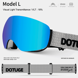 Darrahopens Outdoor Recreation > Snow Sports > Skiing & Accessories Magnetic Ski Goggles with HD Anti-Fog Spherical Lens, UV400 Protection for Snow Sports, Compatible with Eyewear, Ideal for Skiing and Mountain Climbing (E) In Australia - Darrahopens