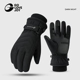 Unisex Winter Ski Gloves with Touchscreen Compatibility, Thick Fleece Lining, Windproof, Anti-Slip Grip for Snowboarding, Hiking, and Cold Weather Daily Commute (L, Black) In Australia - Darrahopens