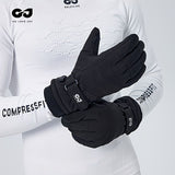 Unisex Winter Ski Gloves with Touchscreen Compatibility, Thick Fleece Lining, Windproof, Anti-Slip Grip for Snowboarding, Hiking, and Cold Weather Daily Commute (L, Ivory)