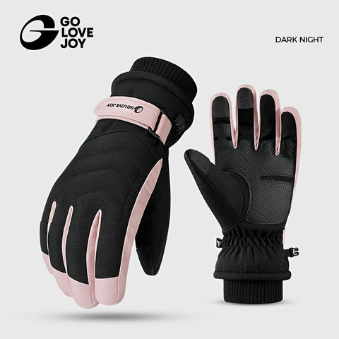 Unisex Winter Ski Gloves with Touchscreen Compatibility, Thick Fleece Lining, Windproof, Anti-Slip Grip for Snowboarding, Hiking, and Cold Weather Daily Commute (L, Pink) In Australia - Darrahopens
