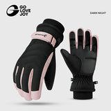 Unisex Winter Ski Gloves with Touchscreen Compatibility, Thick Fleece Lining, Windproof, Anti-Slip Grip for Snowboarding, Hiking, and Cold Weather Daily Commute (XL, Ivory)