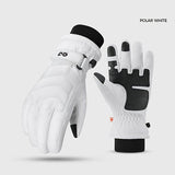 Unisex Winter Ski Gloves with Touchscreen Compatibility, Thick Fleece Lining, Windproof, Anti-Slip Grip for Snowboarding, Hiking, and Cold Weather Daily Commute (XL, White) In Australia - Darrahopens