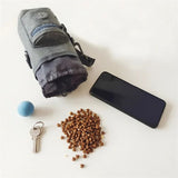 Versatile Hands-Free Pet Walking Pouch, Portable Dog Treat Bag, Poop Bag Holder and Waist-Clip Organizer for Keys, Phone and Snacks During Outdoor Training, Hikes and Daily Strolls (Blue)