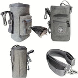 Versatile Hands-Free Pet Walking Pouch, Portable Dog Treat Bag, Poop Bag Holder and Waist-Clip Organizer for Keys, Phone and Snacks During Outdoor Training, Hikes and Daily Strolls (Grey)
