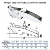 Darrahopens Outdoor Recreation > Boating > Boating Accessories Marine Grade Stainless Steel Boat Anchor Roller Bracket with Dual Rollers and Anchor Stopper for Bow Mounting, Corrosion Resistant Anchor Retrieval System for Boats and Yachts (Angled Base 5-10KG) In Australia - Darrahopens