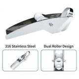 Darrahopens Outdoor Recreation > Boating > Boating Accessories Marine Grade Stainless Steel Boat Anchor Roller Bracket with Dual Rollers and Anchor Stopper for Bow Mounting, Corrosion Resistant Anchor Retrieval System for Boats and Yachts (Straight Base 10-20KG) In Australia - Darrahopens