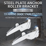 Darrahopens Outdoor Recreation > Boating > Boating Accessories Marine Grade Stainless Steel Boat Anchor Roller Bracket with Dual Rollers and Anchor Stopper for Bow Mounting, Corrosion Resistant Anchor Retrieval System for Boats and Yachts (Straight Base 5-10KG) In Australia - Darrahopens