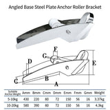 Darrahopens Outdoor Recreation > Boating > Boating Accessories Marine Grade Stainless Steel Boat Anchor Roller Bracket with Dual Rollers and Anchor Stopper for Bow Mounting, Corrosion Resistant Anchor Retrieval System for Boats and Yachts (Straight Base 5-10KG) In Australia - Darrahopens