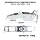 Darrahopens Outdoor Recreation > Boating > Boating Accessories Marine Grade Stainless Steel Boat Anchor Roller Bracket with Dual Rollers and Anchor Stopper for Bow Mounting, Corrosion Resistant Anchor Retrieval System for Boats and Yachts (Straight Base 5-10KG) In Australia - Darrahopens