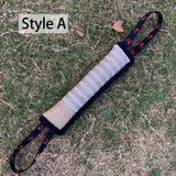 Interactive Tug-of-War Rope Toy for Dogs – Durable Natural Jute Bite Stick with Soft Handles, Perfect for Chewing, Fetch, Obedience Training, and Multi-Dog Play in Home or Outdoor Settings (B)