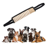 Interactive Tug-of-War Rope Toy for Dogs – Durable Natural Jute Bite Stick with Soft Handles, Perfect for Chewing, Fetch, Obedience Training, and Multi-Dog Play in Home or Outdoor Settings (D)