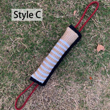 Interactive Tug-of-War Rope Toy for Dogs – Durable Natural Jute Bite Stick with Soft Handles, Perfect for Chewing, Fetch, Obedience Training, and Multi-Dog Play in Home or Outdoor Settings (D)