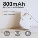 Adorable 3D Cartoon Bear LED Wall Light, Motion Sensor Night Light, Rechargeable, Magnetic Mount, No Wiring, Warm White & Rainbow Glow for Bedroom, Nursery, Bathroom, Hallway, Kitchen (White, 2PCS)