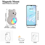 Adorable 3D Cartoon Bear LED Wall Light, Motion Sensor Night Light, Rechargeable, Magnetic Mount, No Wiring, Warm White & Rainbow Glow for Bedroom, Nursery, Bathroom, Hallway, Kitchen (White, 3PCS) In Australia - Darrahopens