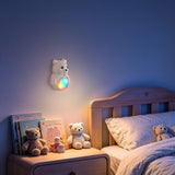 Adorable 3D Cartoon Bear LED Wall Light, Motion Sensor Night Light, Rechargeable, Magnetic Mount, No Wiring, Warm White & Rainbow Glow for Bedroom, Nursery, Bathroom, Hallway, Kitchen (White, 3PCS)