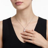 Elegant Gourd-Shaped Moissanite Pendant Necklace with Round Accent Stone, Sterling Silver Finish, Ideal for Daily Wear and Light Formal Occasions, Includes Certification for Authenticity (Moissanite, Premium S925) In Australia - Darrahopens