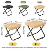 Ultra-Light Portable Folding Stool with Carry Handle – Compact Handbag-Style Camping Seat for Outdoor Adventures, Travel, Queuing, and Picnics, Heavy-Duty Aluminum Alloy Frame, Supports Up to 120kg (L, Green)