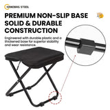Ultra-Light Portable Folding Stool with Carry Handle – Compact Handbag-Style Camping Seat for Outdoor Adventures, Travel, Queuing, and Picnics, Heavy-Duty Aluminum Alloy Frame, Supports Up to 120kg (XL, Black)