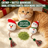 Delightful Christmas Catnip Cat Toys Set with Crinkle Sound – Soft Plush Biting and Kicking Playmates for Your Feline, Perfect Holiday Gift to Keep Indoor Cats Entertained and Self-Amusing (Santa Hat Snowman) In Australia - Darrahopens