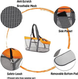 Cozy Mesh Pet Carrier for Cats and Small Dogs – Breathable, Portable Tote Bag with Wide Head Opening, Perfect for Daily Walks, Vet Visits, and Short Trips (Green & Gray)