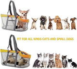 Cozy Mesh Pet Carrier for Cats and Small Dogs – Breathable, Portable Tote Bag with Wide Head Opening, Perfect for Daily Walks, Vet Visits, and Short Trips (Red & Green) In Australia - Darrahopens