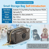 Elevate Your Daily Walks with This Stylish Pet Waste Bag Dispenser – A Sleek Leather-Like Pouch That Holds Rolls, Keys, and Treats, Clipping Effortlessly to Leashes or Bags for Hands-Free Convenience (Blue Suede)