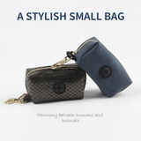 Elevate Your Daily Walks with This Stylish Pet Waste Bag Dispenser – A Sleek Leather-Like Pouch That Holds Rolls, Keys, and Treats, Clipping Effortlessly to Leashes or Bags for Hands-Free Convenience (Blue Suede)