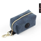 Elevate Your Daily Walks with This Stylish Pet Waste Bag Dispenser – A Sleek Leather-Like Pouch That Holds Rolls, Keys, and Treats, Clipping Effortlessly to Leashes or Bags for Hands-Free Convenience (Blue Suede)