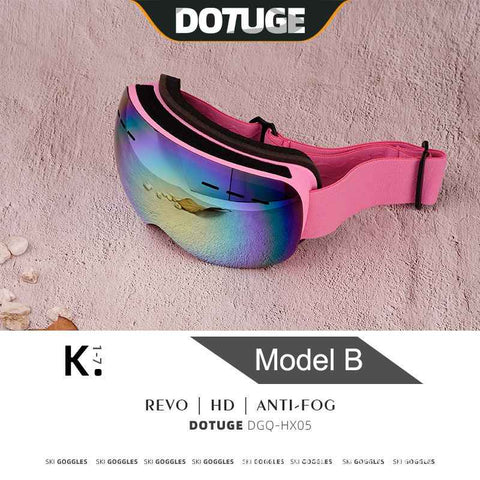 Kids Snow Goggles with Large Spherical Lens, Double-Layer Anti-Fog HD Lens, UV400 Protection, Adjustable Elastic Strap, Ideal for Skiing, Snowboarding & Winter Outdoor Sports (B) In Australia - Darrahopens