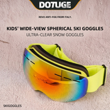 Kids Snow Goggles with Large Spherical Lens, Double-Layer Anti-Fog HD Lens, UV400 Protection, Adjustable Elastic Strap, Ideal for Skiing, Snowboarding & Winter Outdoor Sports (E) In Australia - Darrahopens