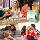 Mini Bluetooth Thermal Printer for Study, Journaling, and Labeling – Inkless Wireless Printing with App Control, Perfect for Students, DIY Lovers, and Home Organization Gifts (Green)