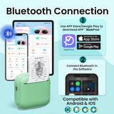 Mini Bluetooth Thermal Printer for Study, Journaling, and Labeling – Inkless Wireless Printing with App Control, Perfect for Students, DIY Lovers, and Home Organization Gifts (Purple)
