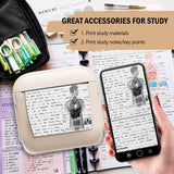 Mini Bluetooth Thermal Printer for Study, Journaling, and Labeling – Inkless Wireless Printing with App Control, Perfect for Students, DIY Lovers, and Home Organization Gifts (Purple)