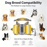 Self-Supporting Dog Backpack Vest with Dual Side Pockets – Hands-Free Canine Carrier for Hiking, Walking, and Outdoor Adventures, Let Your Dog Haul Treats, Water, and Essentials in Style (Black)