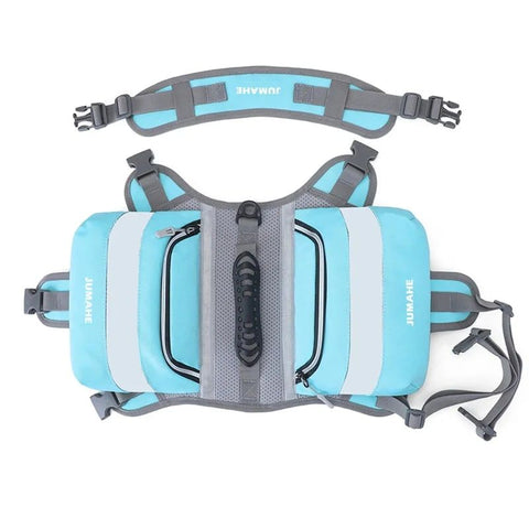 Self-Supporting Dog Backpack Vest with Dual Side Pockets – Hands-Free Canine Carrier for Hiking, Walking, and Outdoor Adventures, Let Your Dog Haul Treats, Water, and Essentials in Style (Blue) In Australia - Darrahopens