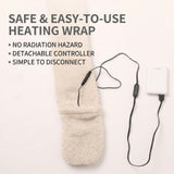 USB-Powered Heated Scarf with 3 Temperature Settings, Knitted Jacquard Design, Soft Fleece Lining, Ideal for Winter Outdoor and Home Use, Machine Washable, Power Bank Not Included (Plaid Jacquard, Light Green)