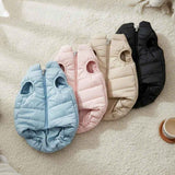 Winter Warm Quilted Vest for Small Pets – Water-Resistant, Fleece-Lined, Easy-On Design with Leash Hole for Indoor and Outdoor Use (M, Beige) In Australia - Darrahopens