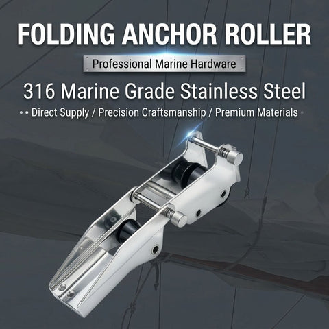 Darrahopens Outdoor Recreation > Boating > Boating Accessories Foldable Boat Anchor Roller with Dual Rollers for Marine Bow Applications, Corrosion Resistant Stainless Steel Construction, Assists Anchor Launch and Retrieval While Protecting Boat Bow (Silver) In Australia - Darrahopens