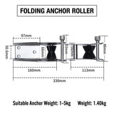 Darrahopens Outdoor Recreation > Boating > Boating Accessories Foldable Boat Anchor Roller with Dual Rollers for Marine Bow Applications, Corrosion Resistant Stainless Steel Construction, Assists Anchor Launch and Retrieval While Protecting Boat Bow (Silver) In Australia - Darrahopens